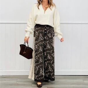 POL Choco Leo Mixed Print Patchwork
Pants - Size Medium